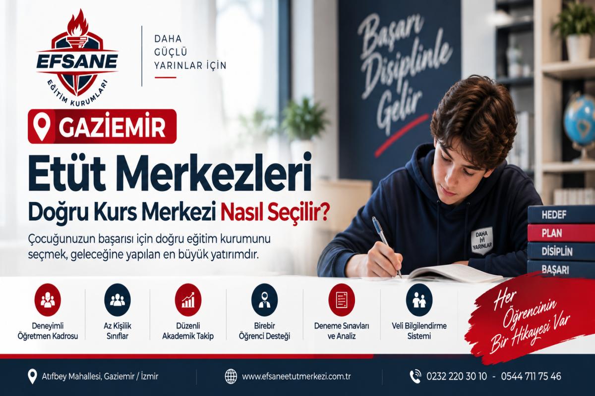  Gaziemir Etüt Merkezleri: Doğru Kurs Merkezi Nasıl Seçilir?